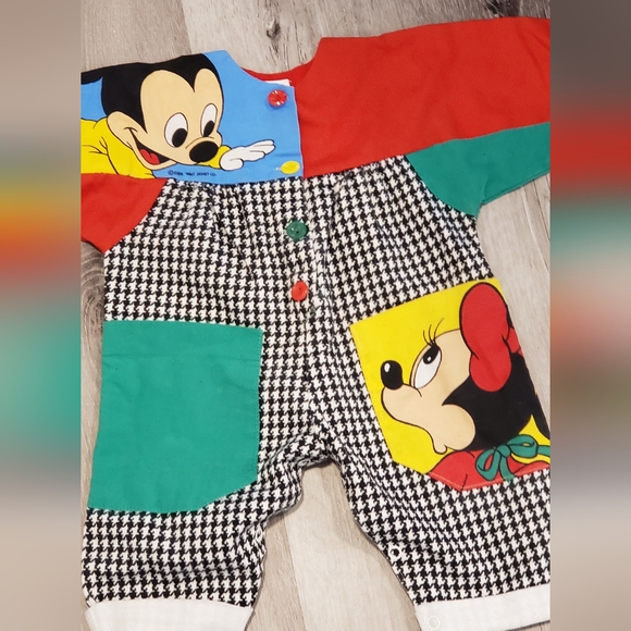 Disney Babies Onsie Jumper Coverall 1980s Mickey Minnie - Picture 2 of 5
